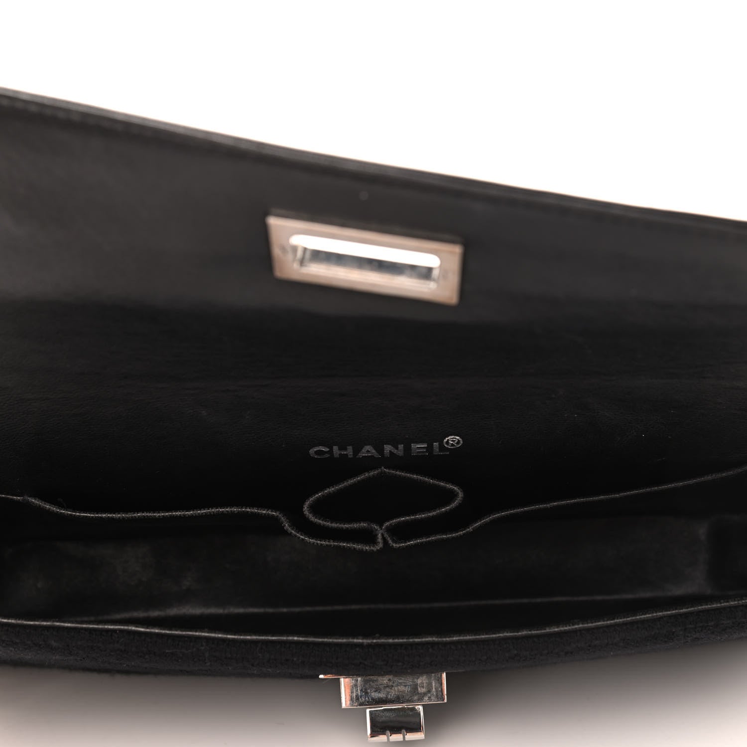Chanel Jersey Patent Quilted 2.55 Reissue East West Flap Black 11 of 13