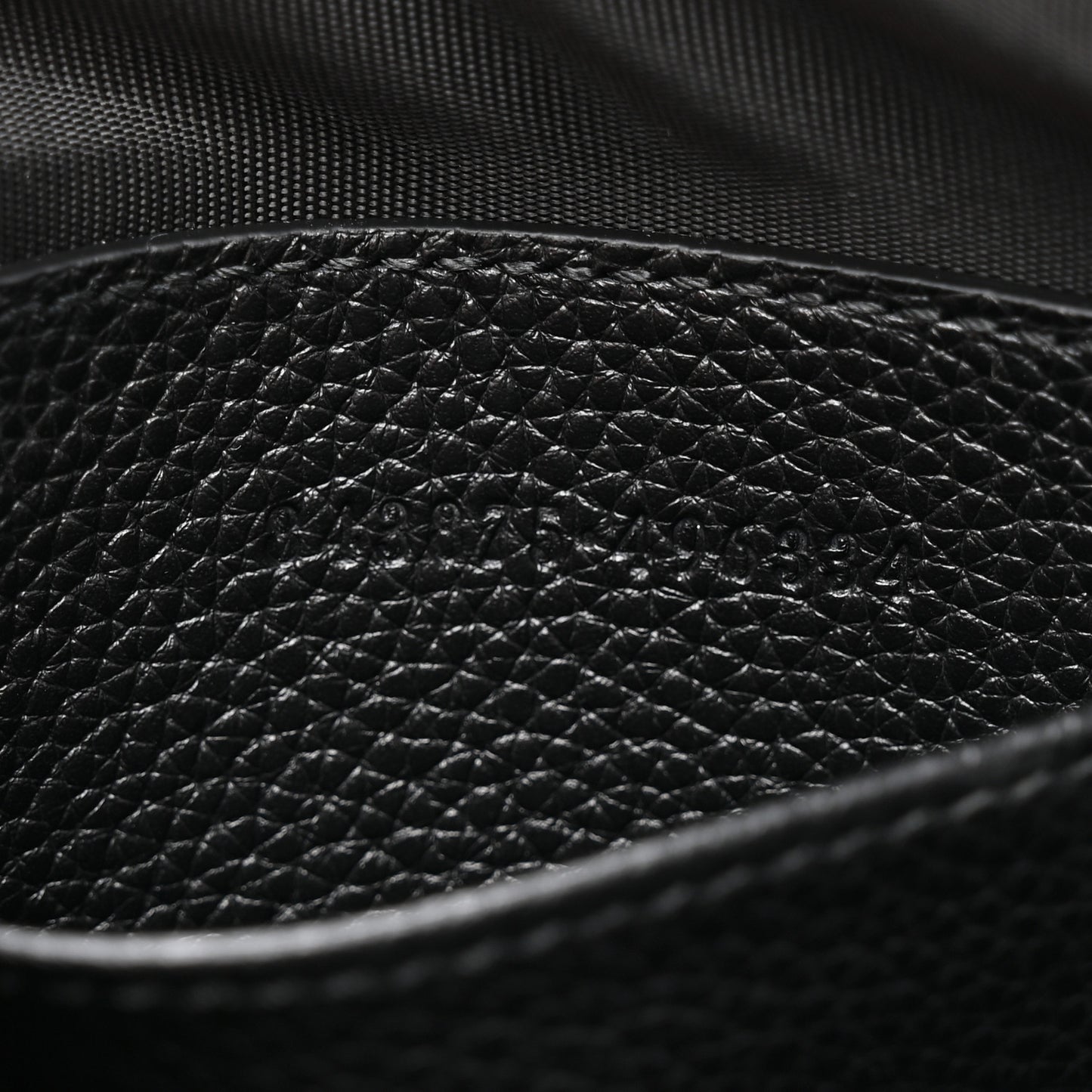 Pebbled Calfskin Shoulder Bag  Black