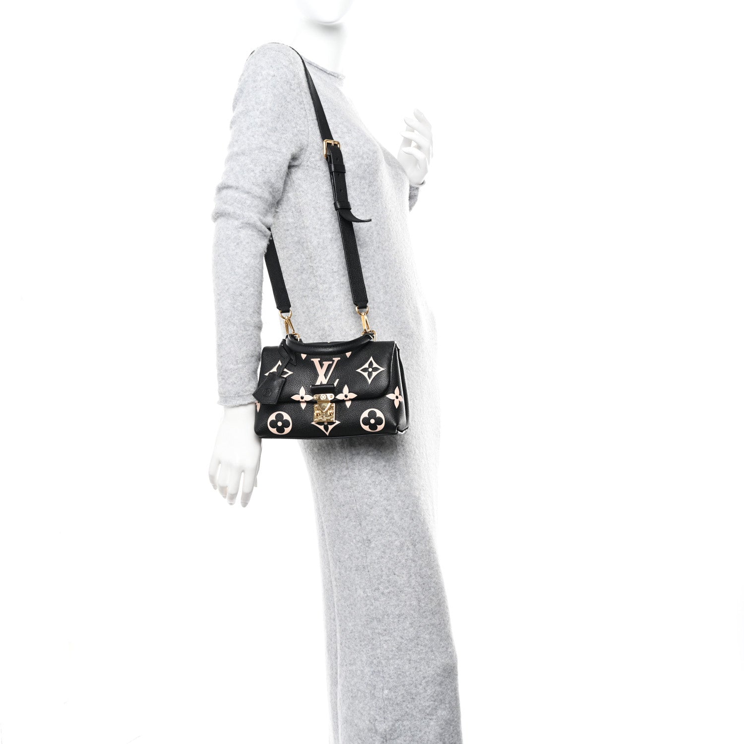 Louis Vuitton Empreinte Monogram Giant Madeleine BB Black Beige 2 of 9