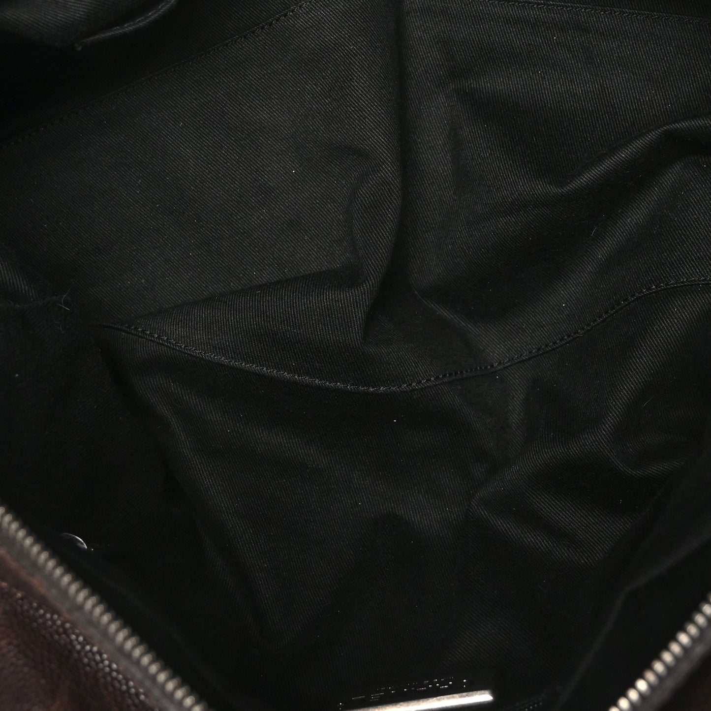 Caviar Quilted Bowler Tote Brown