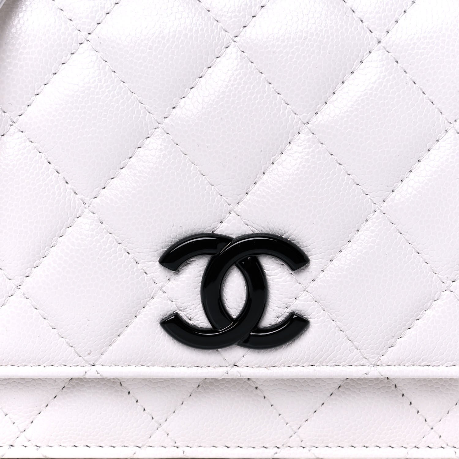 Chanel Caviar Quilted My Everything Wallet On Chain WOC White 9 of 11