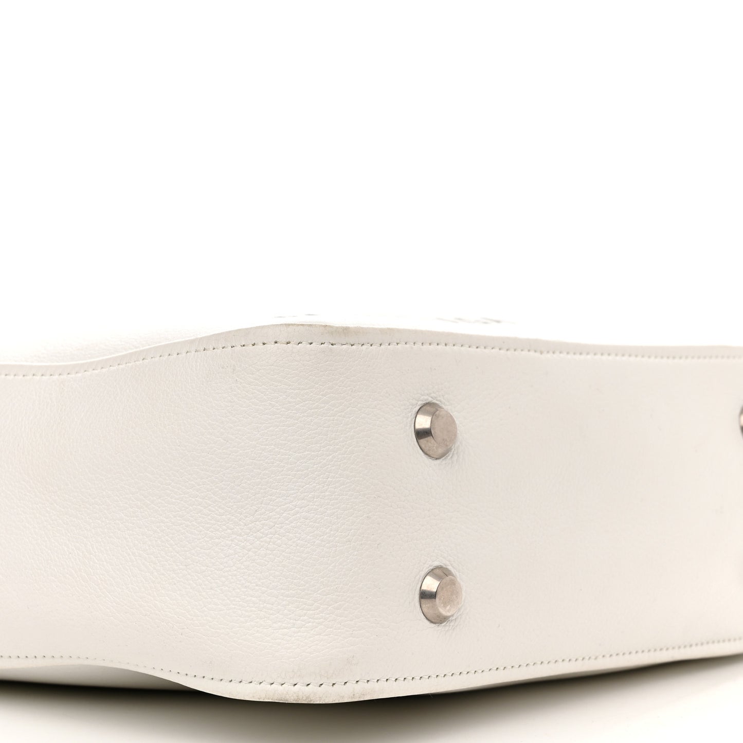 Calfskin S Triangle Duffle White