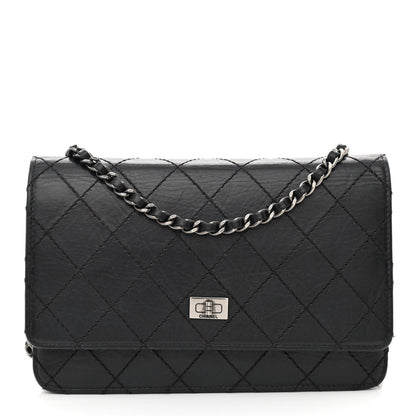 Chanel Calfskin Quilted Reissue Wallet On Chain WOC Black 1 of 12