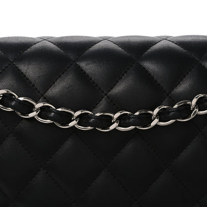 Chanel Lambskin Quilted Jumbo Double Flap Black 8 of 10
