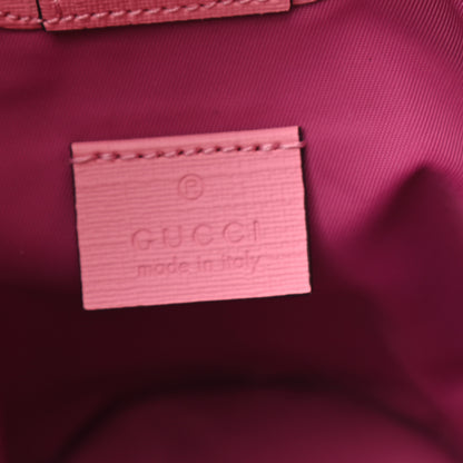 Gucci GG Supreme Monogram 3-D Strawberry Childrens Bucket Tote Beige Ebony Lotus Pink Fuxia Emerald 6 of 11