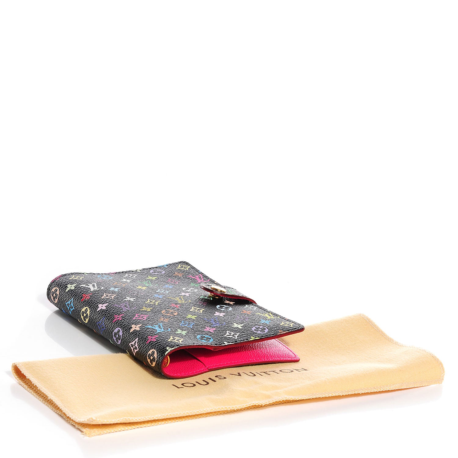 Louis Vuitton Monogram Multicolor Small Ring Agenda Cover Black Grenade 4 of 8