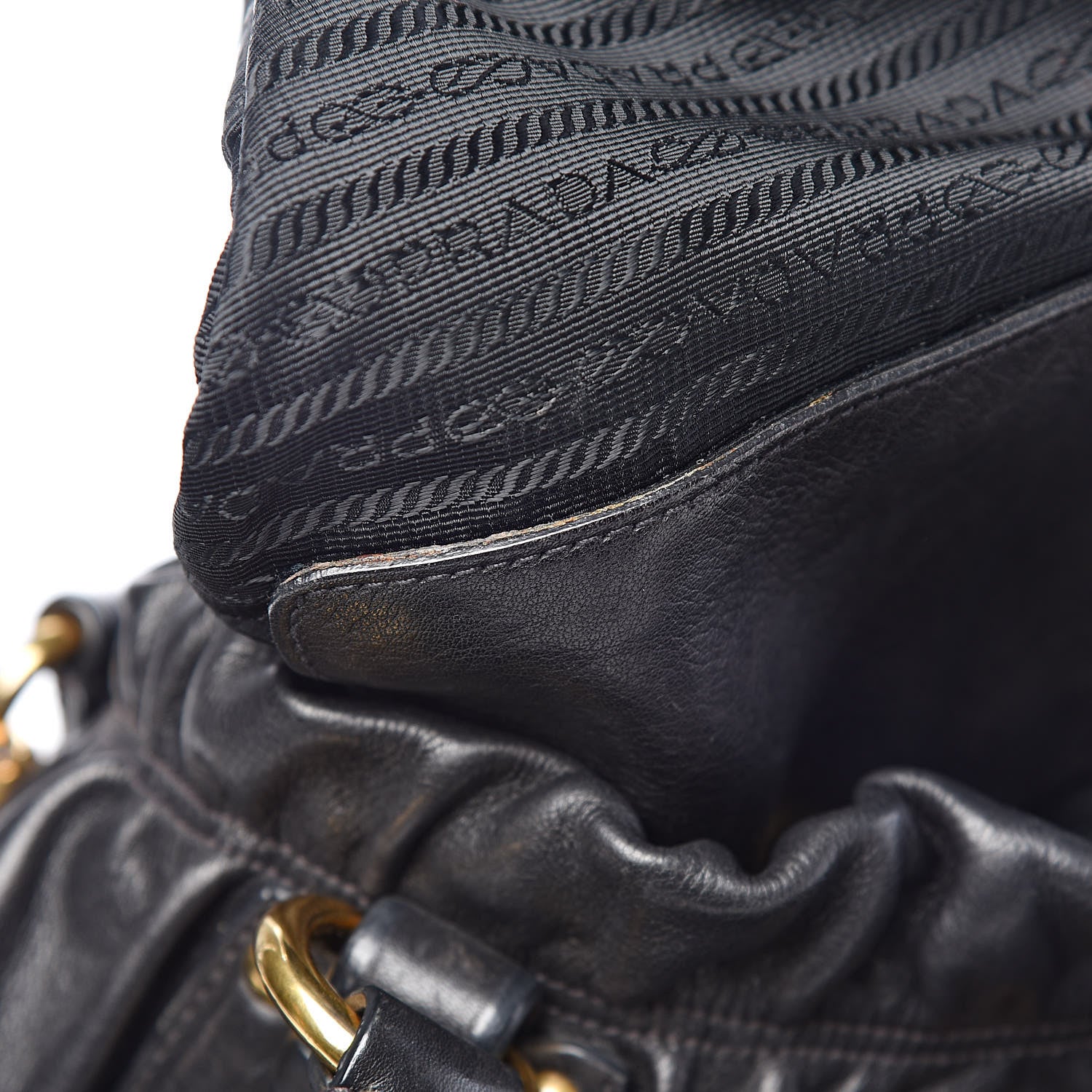 Prada Soft Calf Tote Black 9 of 15