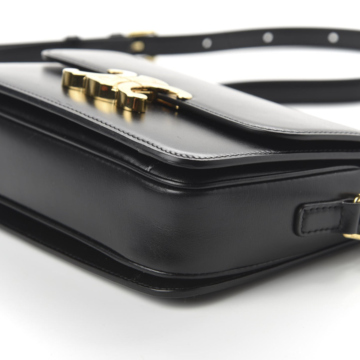 Shiny Calfskin Small Triomphe Black