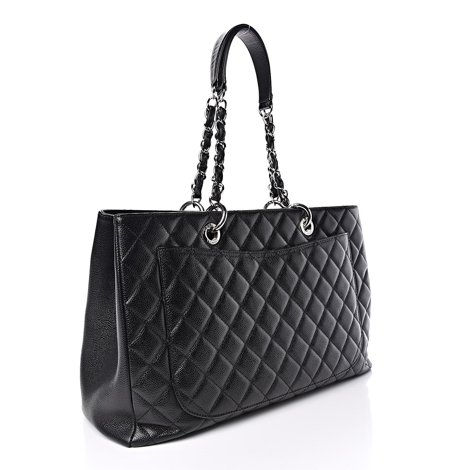 Chanel Caviar Quilted XL Grand Shopping Tote GST Black 3 of 11