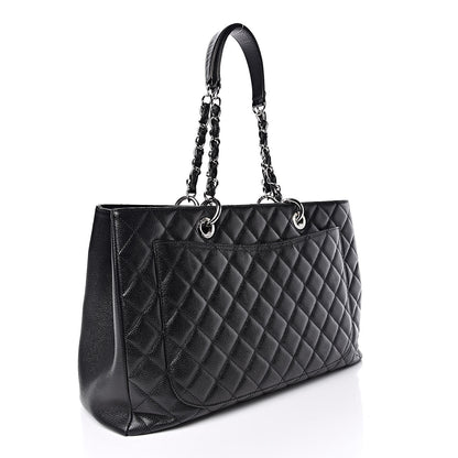 Chanel Caviar Quilted XL Grand Shopping Tote GST Black 3 of 11