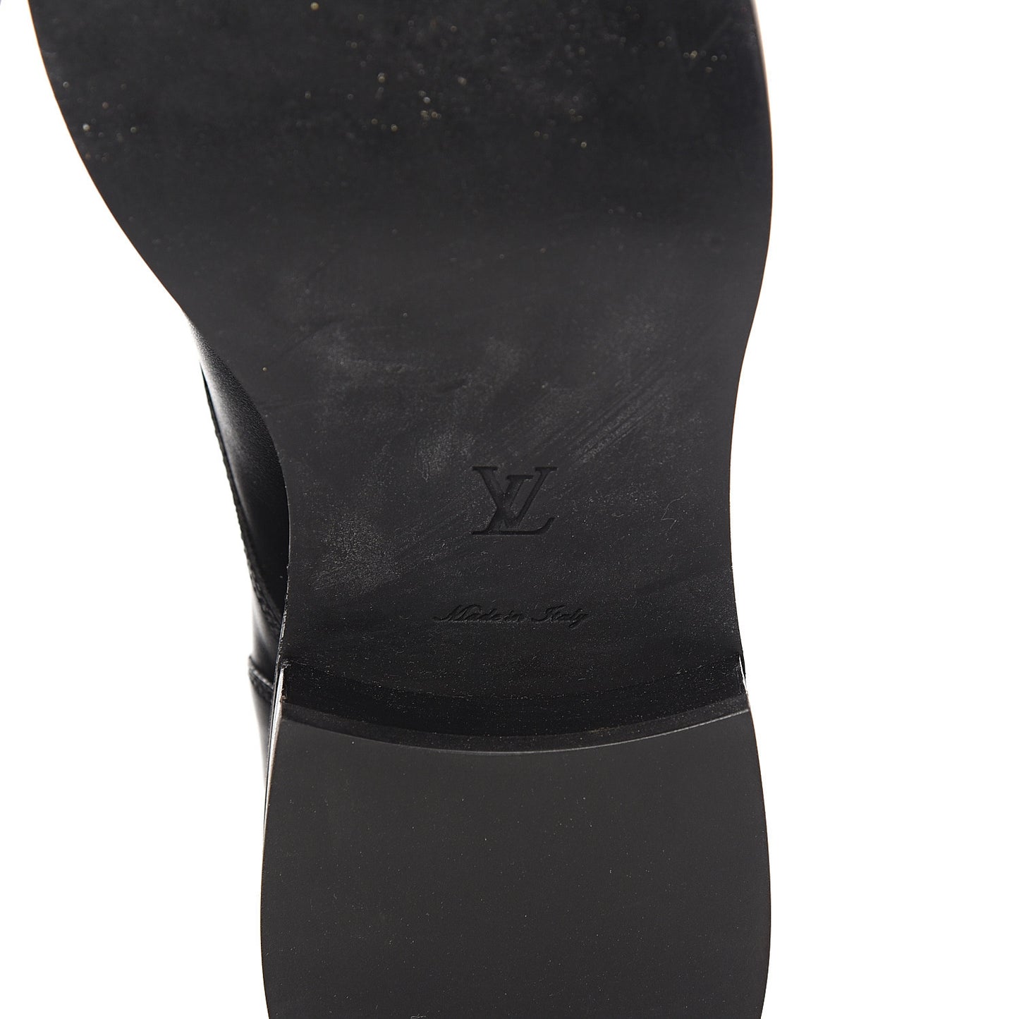 Calfskin LV Black Heart Flat Ranger Boots 37.5 Black