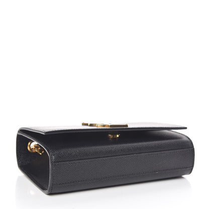 Saint Laurent Grain De Poudre Small Monogram Kate Satchel Black 4 of 8