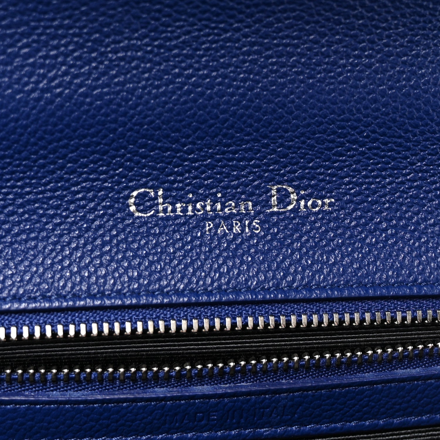 Christian Dior Grained Calfskin Medium Diorama Flap Bag Blue 6 of 9