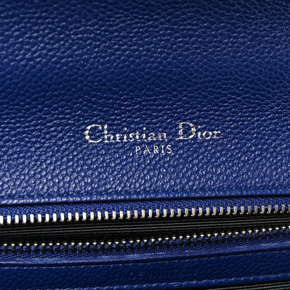 Christian Dior Grained Calfskin Medium Diorama Flap Bag Blue 6 of 9