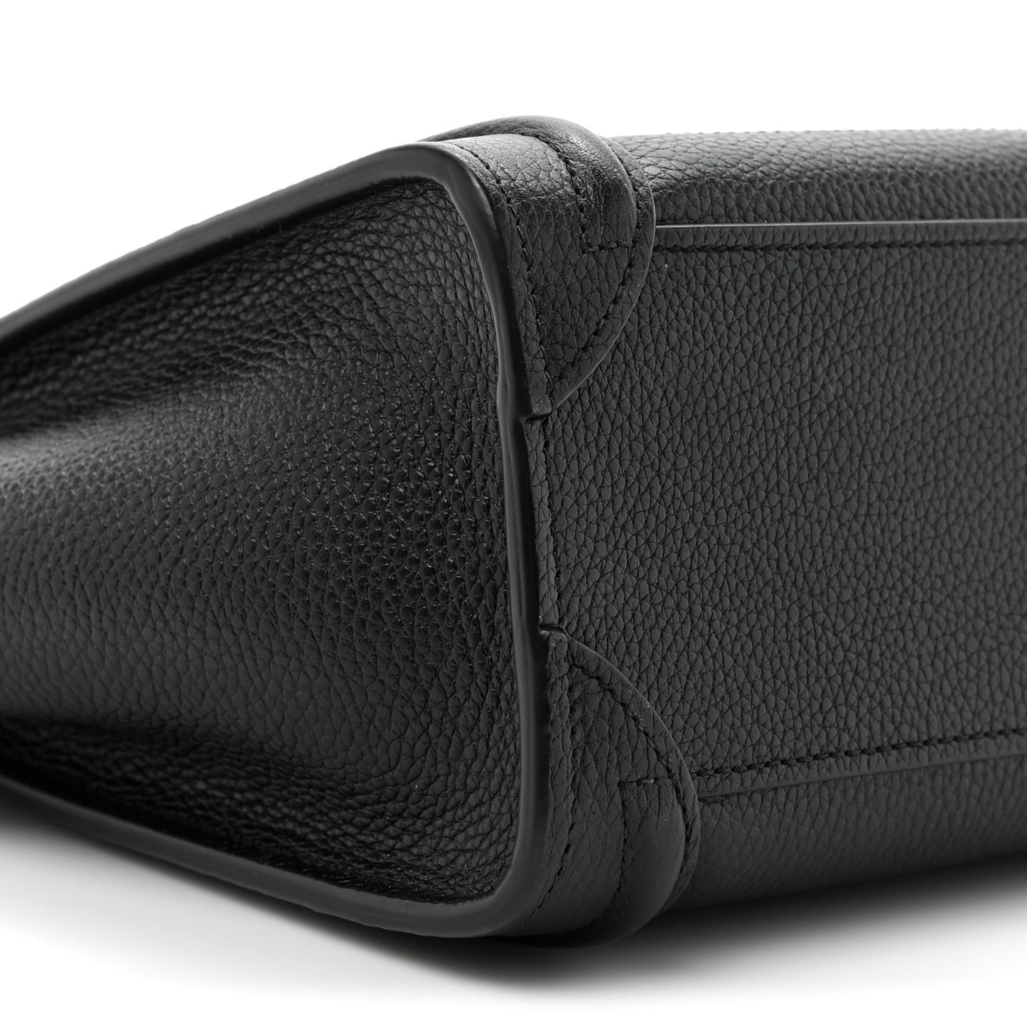 Drummed Calfskin Nano Luggage Black