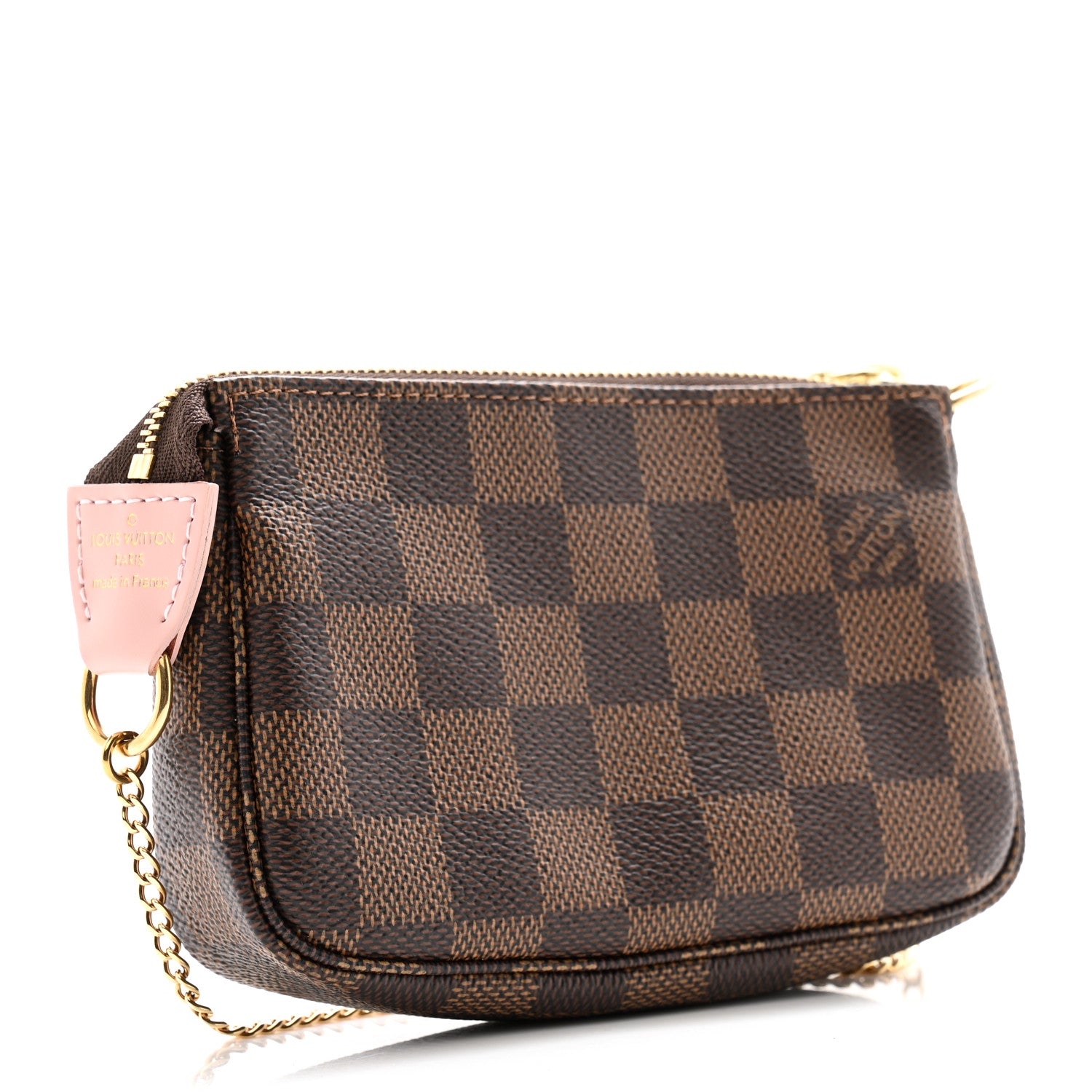 Louis Vuitton LOUIS VUITTON Damier Ebene 2020 Christmas Animation Big Wheel Mini Pochette Accessories Rose Ballerine 3 of 7