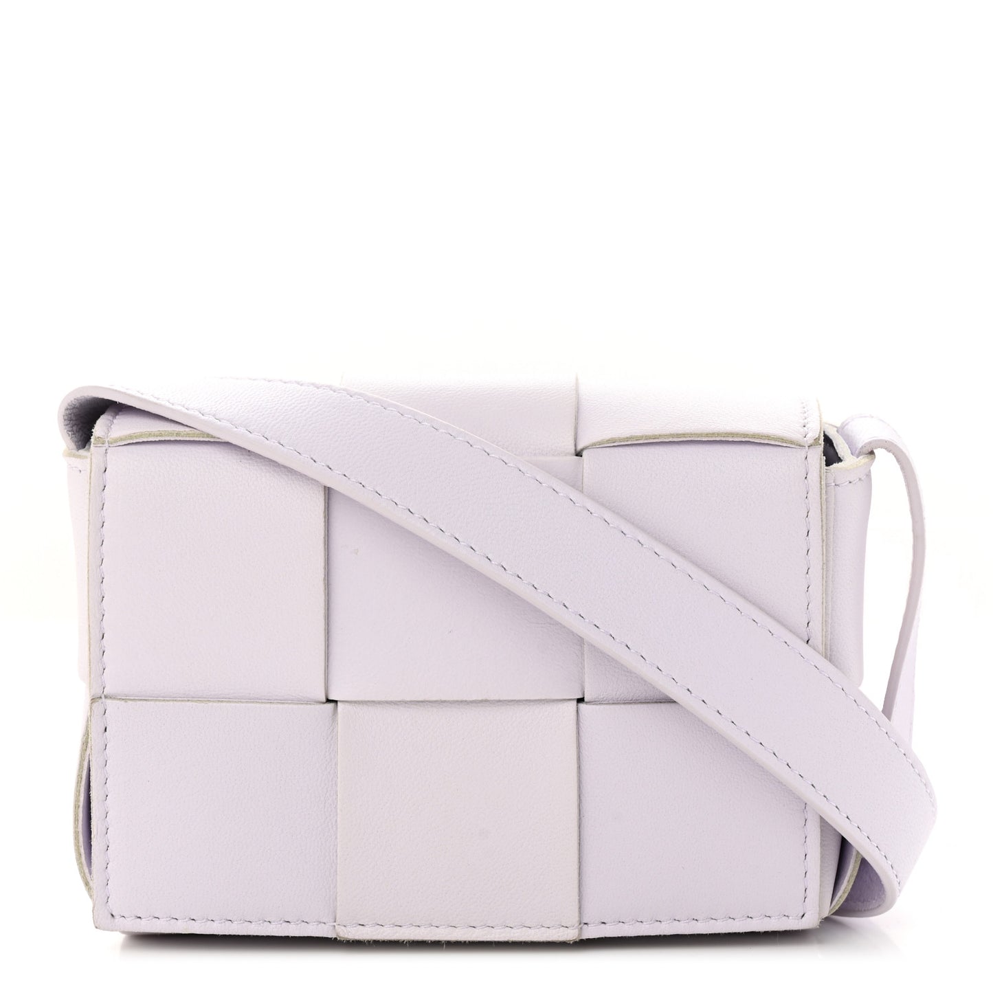 Lambskin Maxi Intreccio Candy Cassette Crossbody Bag Mirth Washed