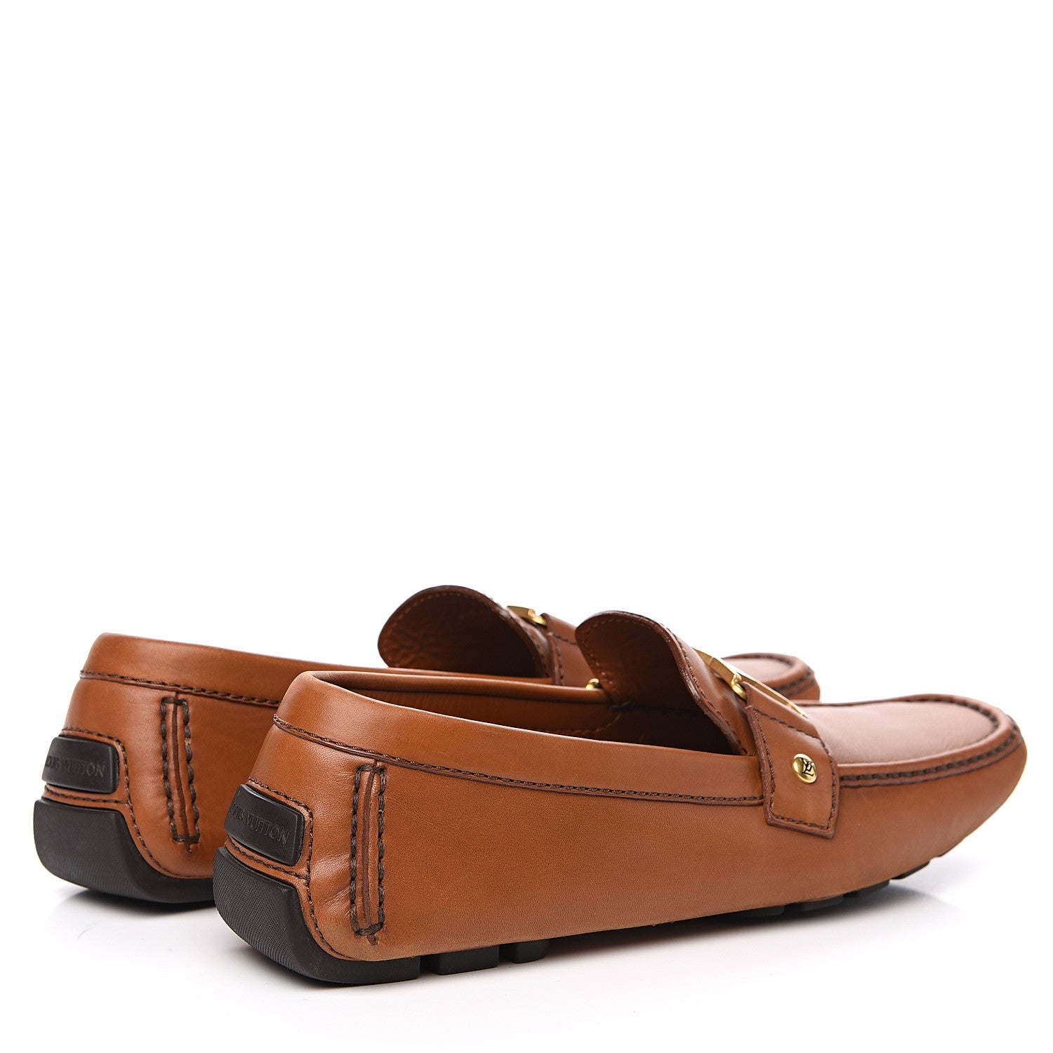 Louis Vuitton Calfskin Monte Carlo Moccasin Loafers 8 Cognac 4 of 10