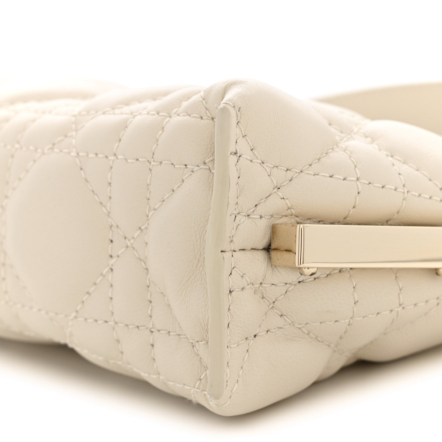 Lambskin Cannage Dior Club Bag  Dusty Ivory