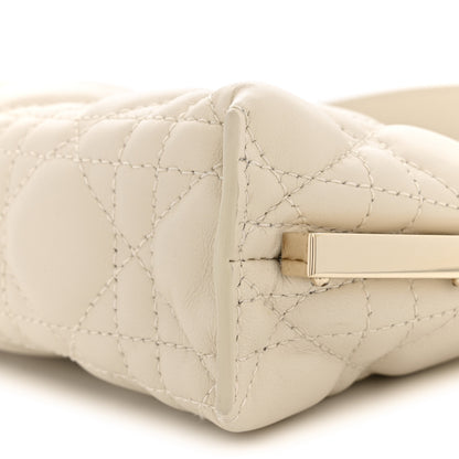 Christian Dior Lambskin Cannage Dior Club Bag  Dusty Ivory 10 of 11