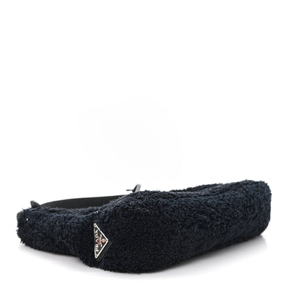 Prada Terry Cloth Mini Re-Edition 2000 Bag Black White 4 of 9