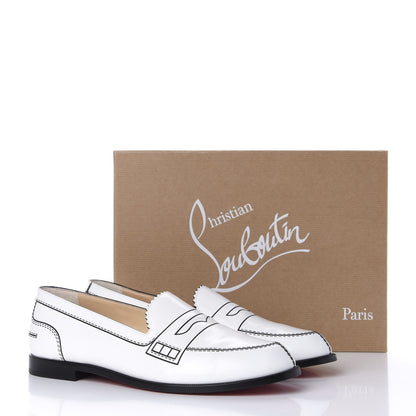 Christian Louboutin Calfskin Women Mocalaureat Tromp L'oeil Loafers 38.5 White 9 of 9