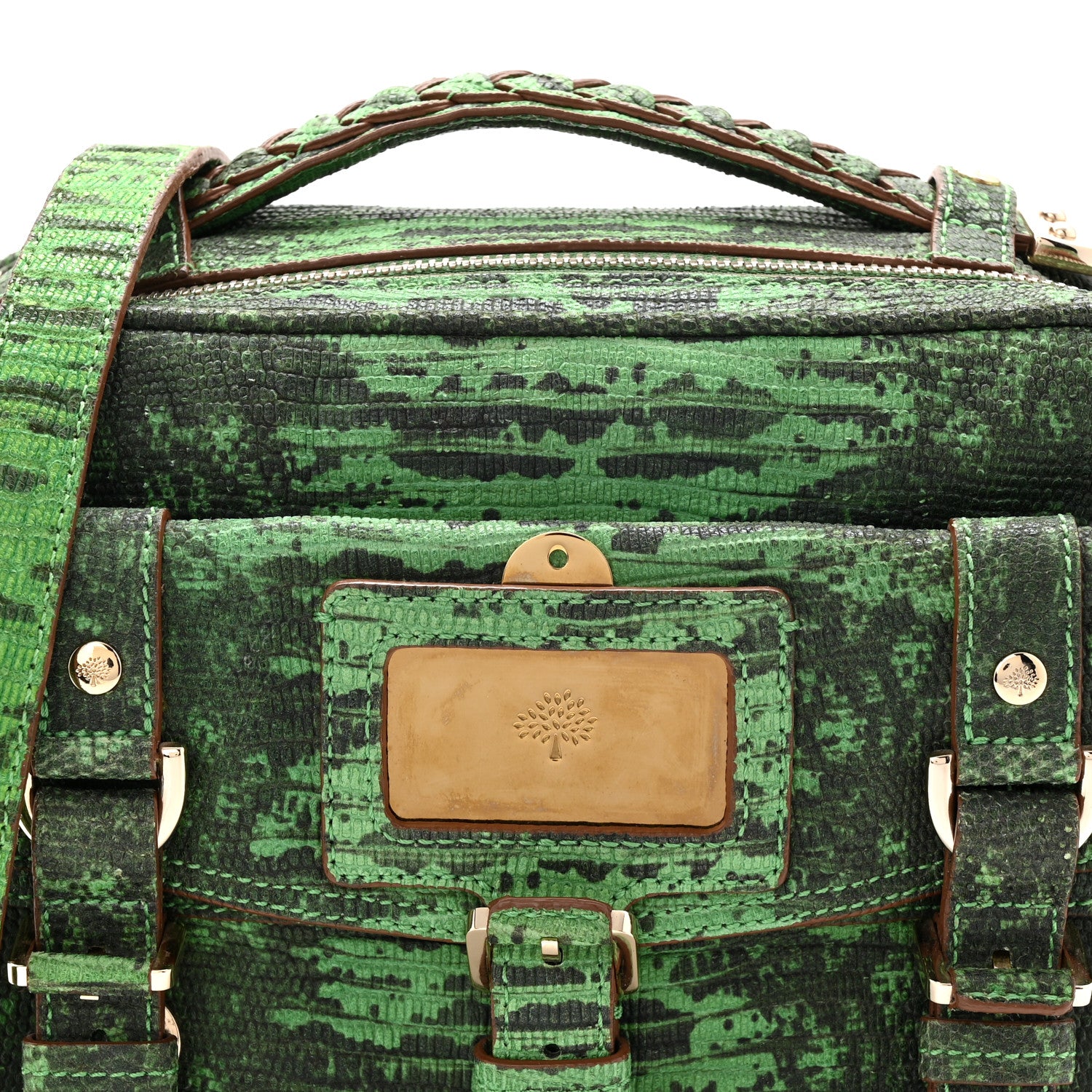 Mulberry Lizard Print Camera Bag Grass Green 7 of 9