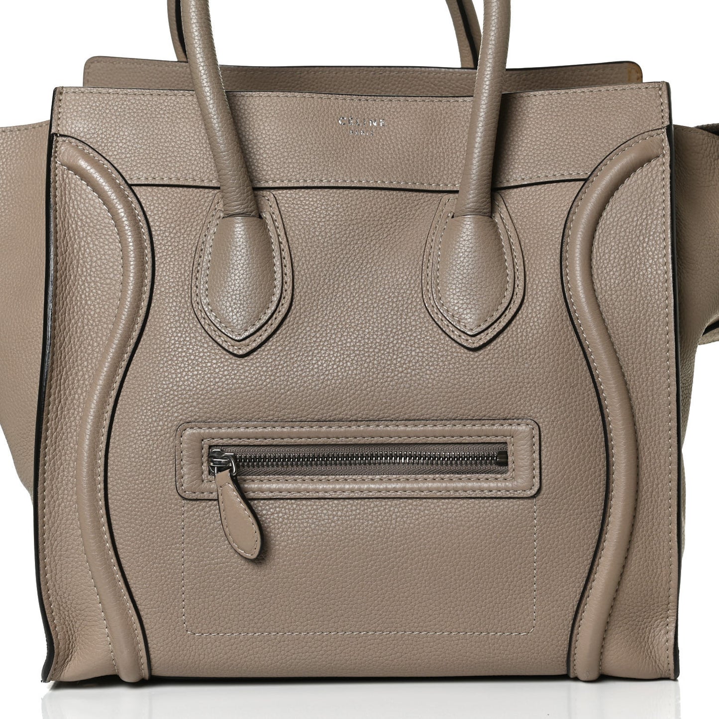 Drummed Calfskin Mini Luggage Dune