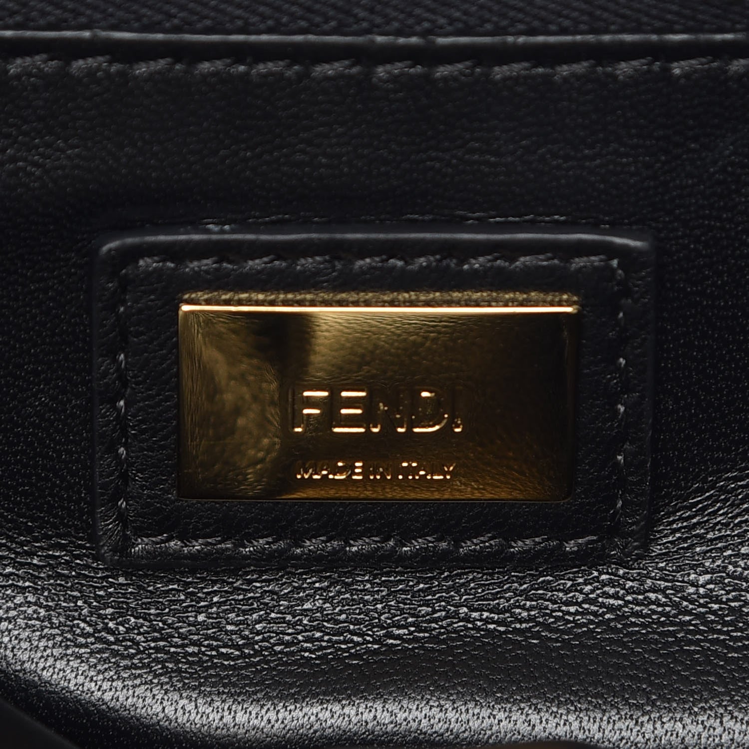 Fendi Nappa Mini Peekaboo Iconic Satchel Black 7 of 11