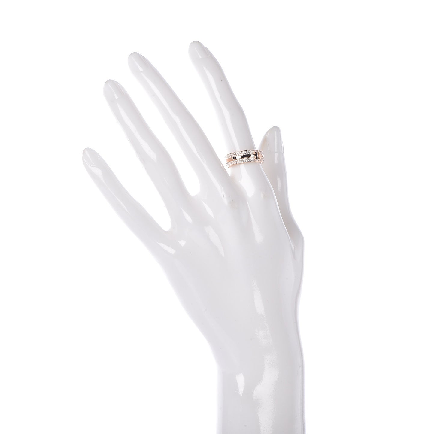 18K Rose Gold Diamond T Two Pave Ring 49 5