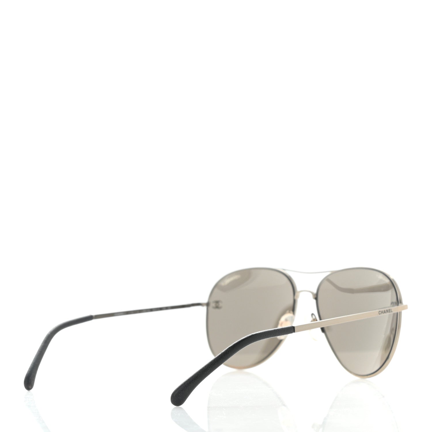 Chanel Metal Aviator CC Sunglasses 4189-T-Q Gold 4 of 8
