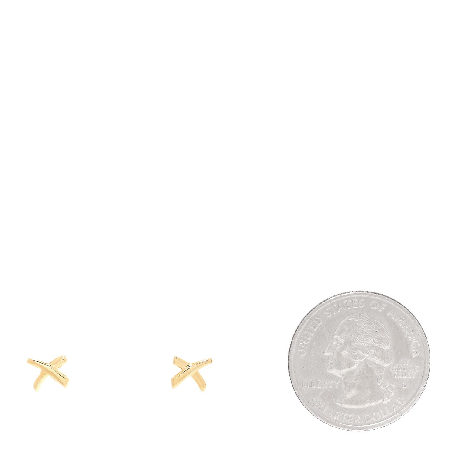 Tiffany 18K Yellow Gold Mini Paloma's Graffiti X Earrings 2 of 5
