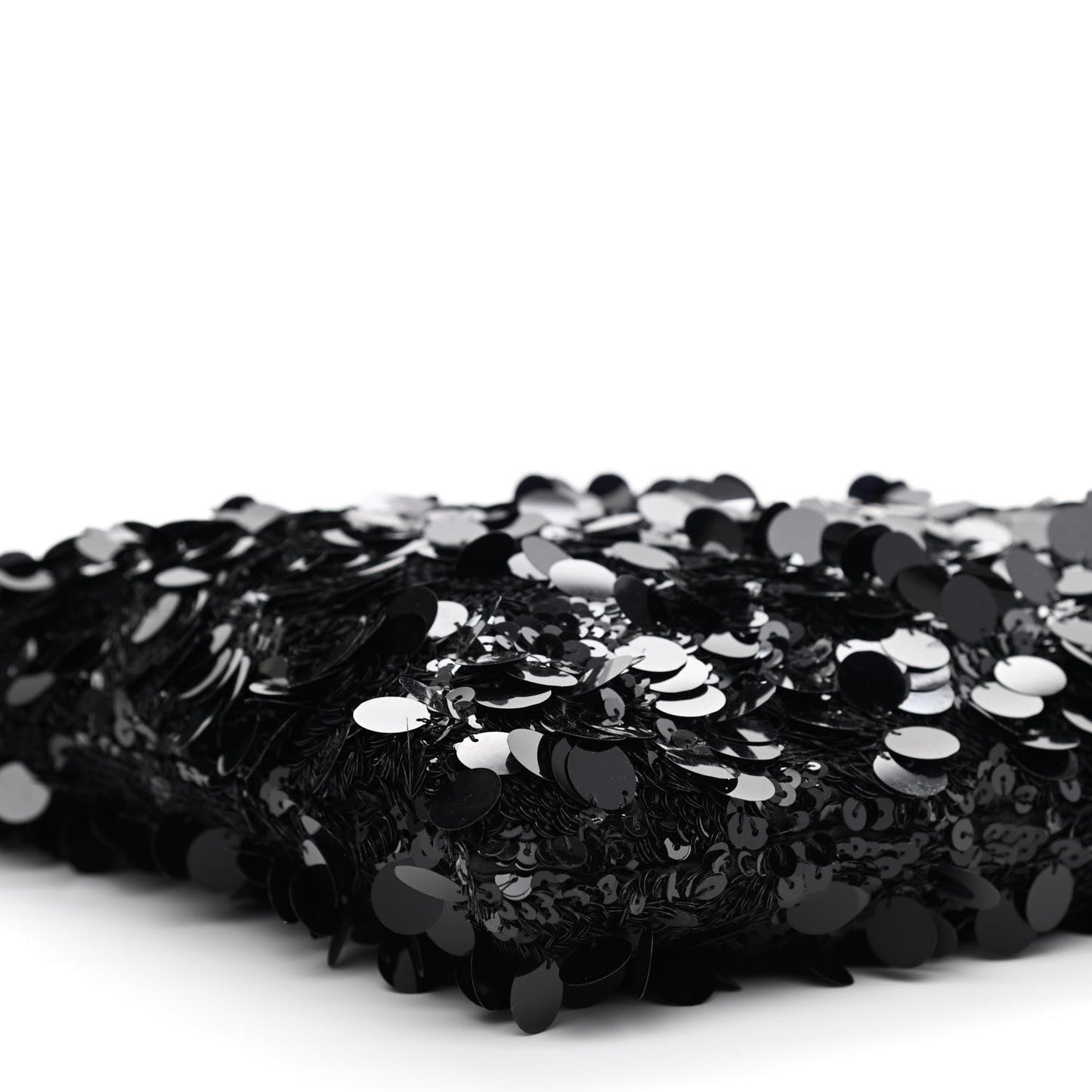 Sequin Shopping Tote Black