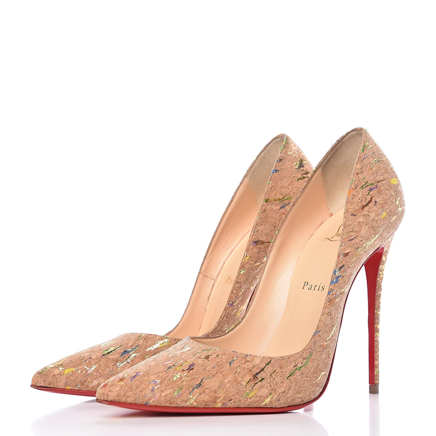 So Kate 120 Cork Liege Lame Pumps 40.5 Multicolor