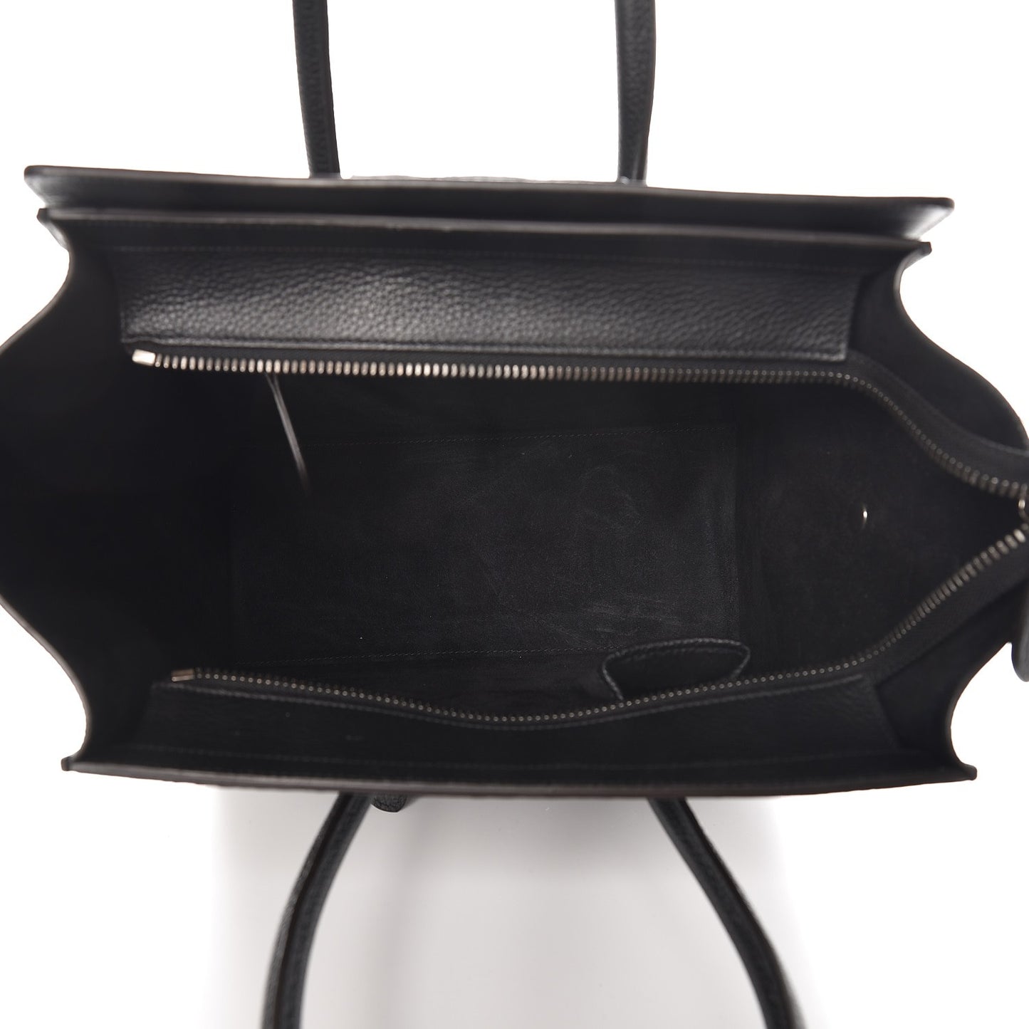 Drummed Calfskin Micro Luggage Black
