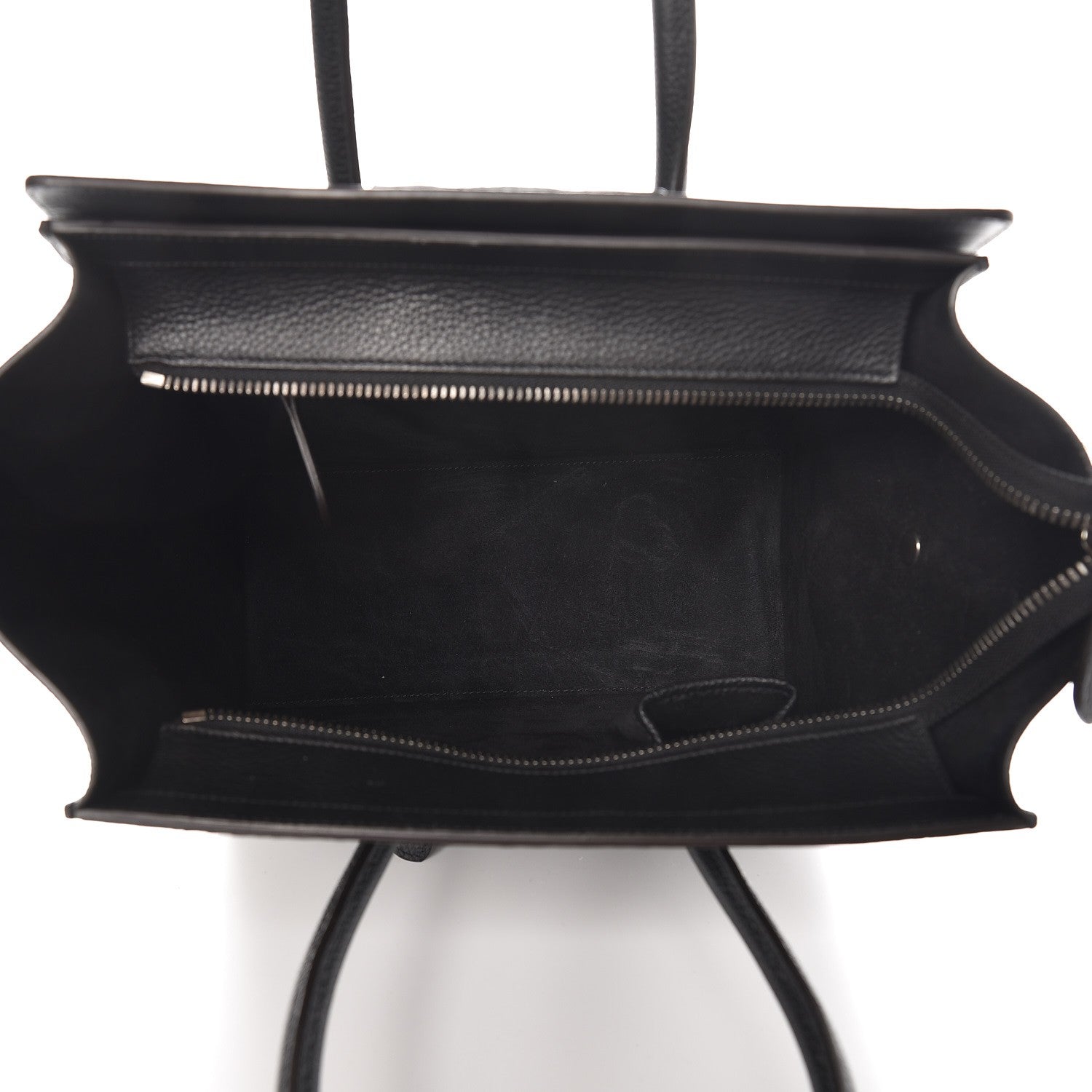 Celine Drummed Calfskin Micro Luggage Black 5 of 10