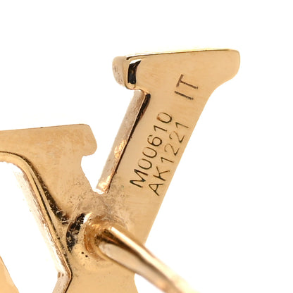 Louis Vuitton Metal LV Iconic Earrings Gold 5 of 6