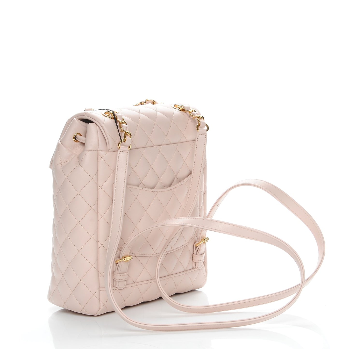 Calfskin Quilted Small Urban Spirit Backpack Beige