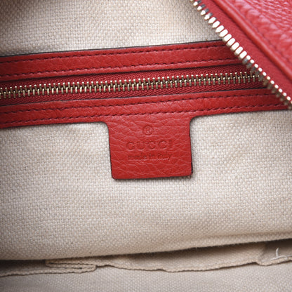 Gucci Pebbled Calfskin Large Soho Hobo Red 5 of 11