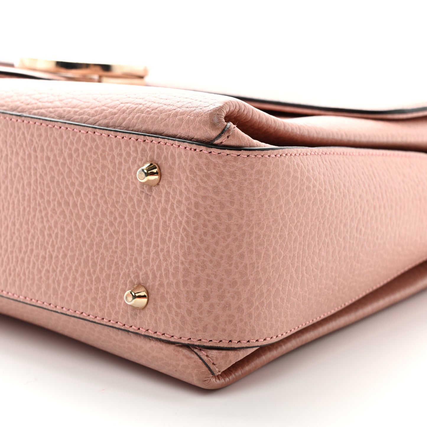 Dollar Calfskin Interlocking G Top Handle Shoulder Bag Soft Pink