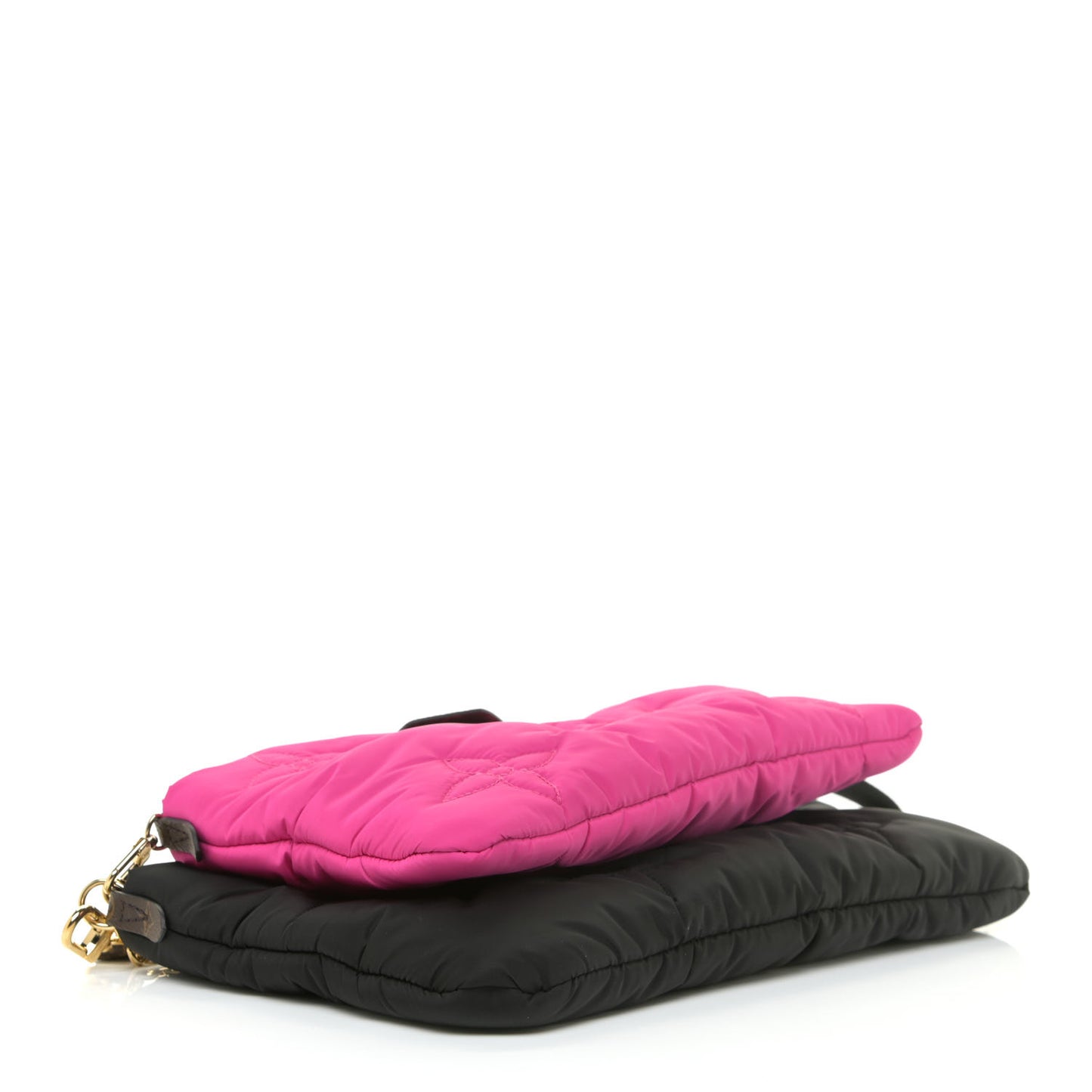 Econyl Monogram Pillow Maxi Multi Pochette Accessories Black Fuchsia