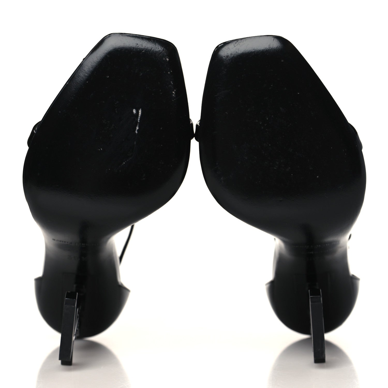 Saint Laurent Patent Calfskin Opyum 110 Sandals 35.5 Black 6 of 11