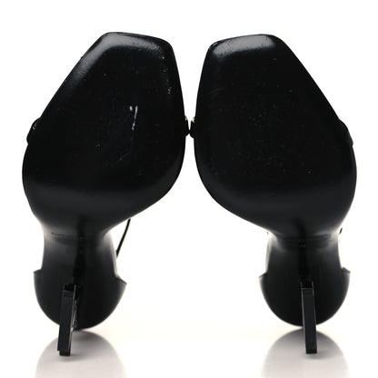 Saint Laurent Patent Calfskin Opyum 110 Sandals 35.5 Black 6 of 11