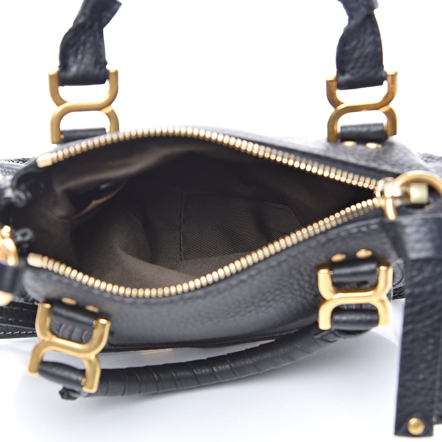 Calfskin Mini Marcie Satchel Black