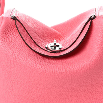 Hermes Taurillon Clemence Matte Niloticus Crocodile Touch Lindy 26 Rose Azalee 9 of 9