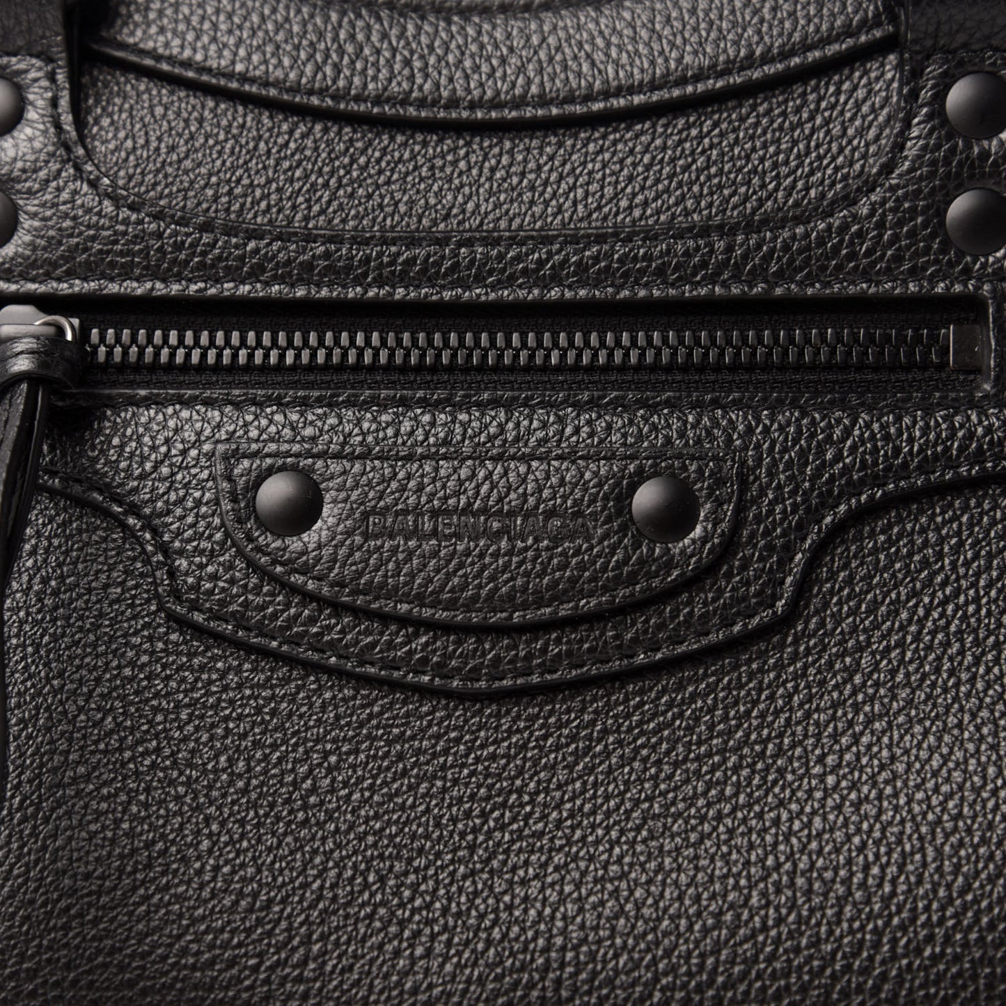 Grained Calfskin Neo Classic Black Hardware S City Black