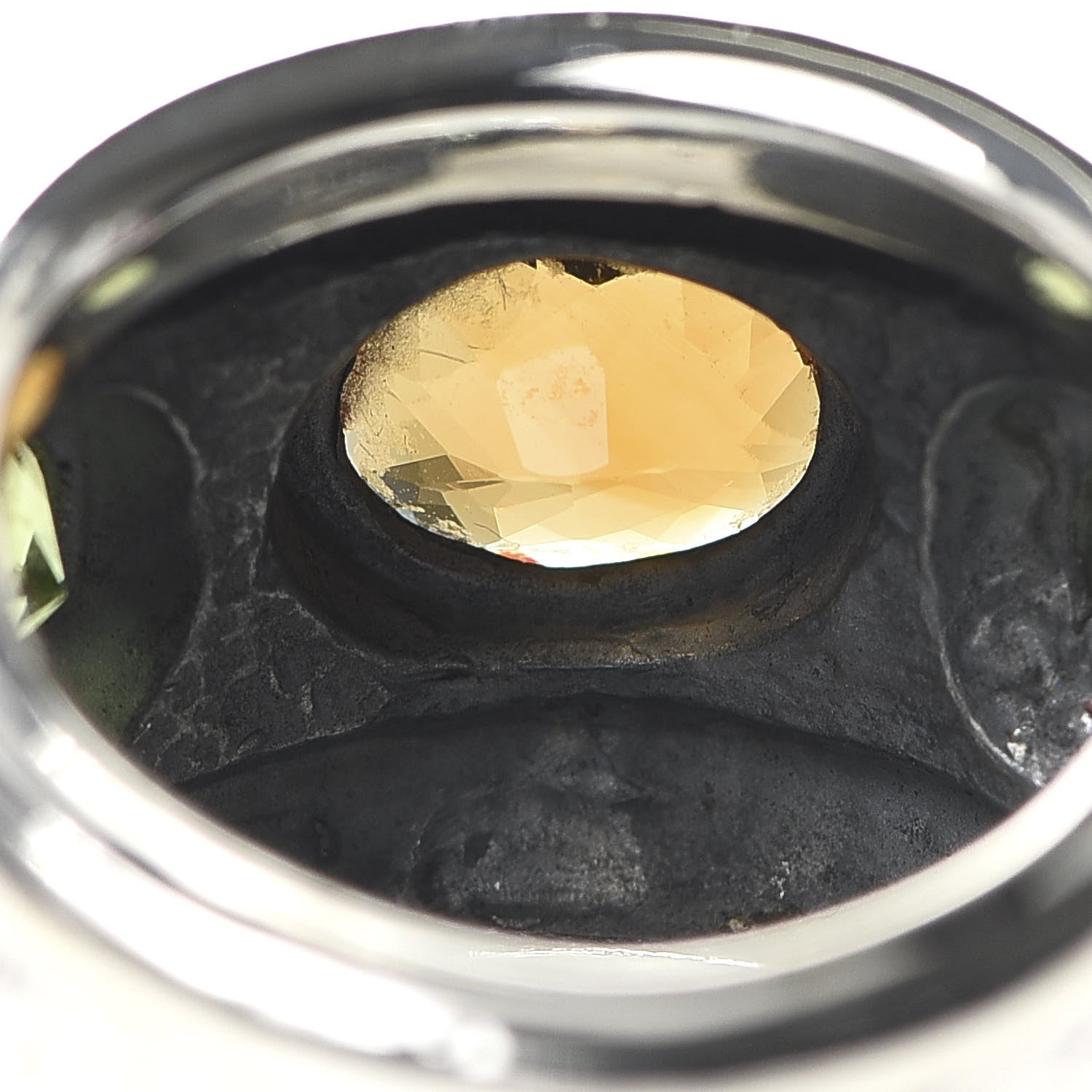 David Yurman Sterling Silver 14K Yellow Gold Citrine Peridot 17mm Renaissance Ring 52 6 6 of 8