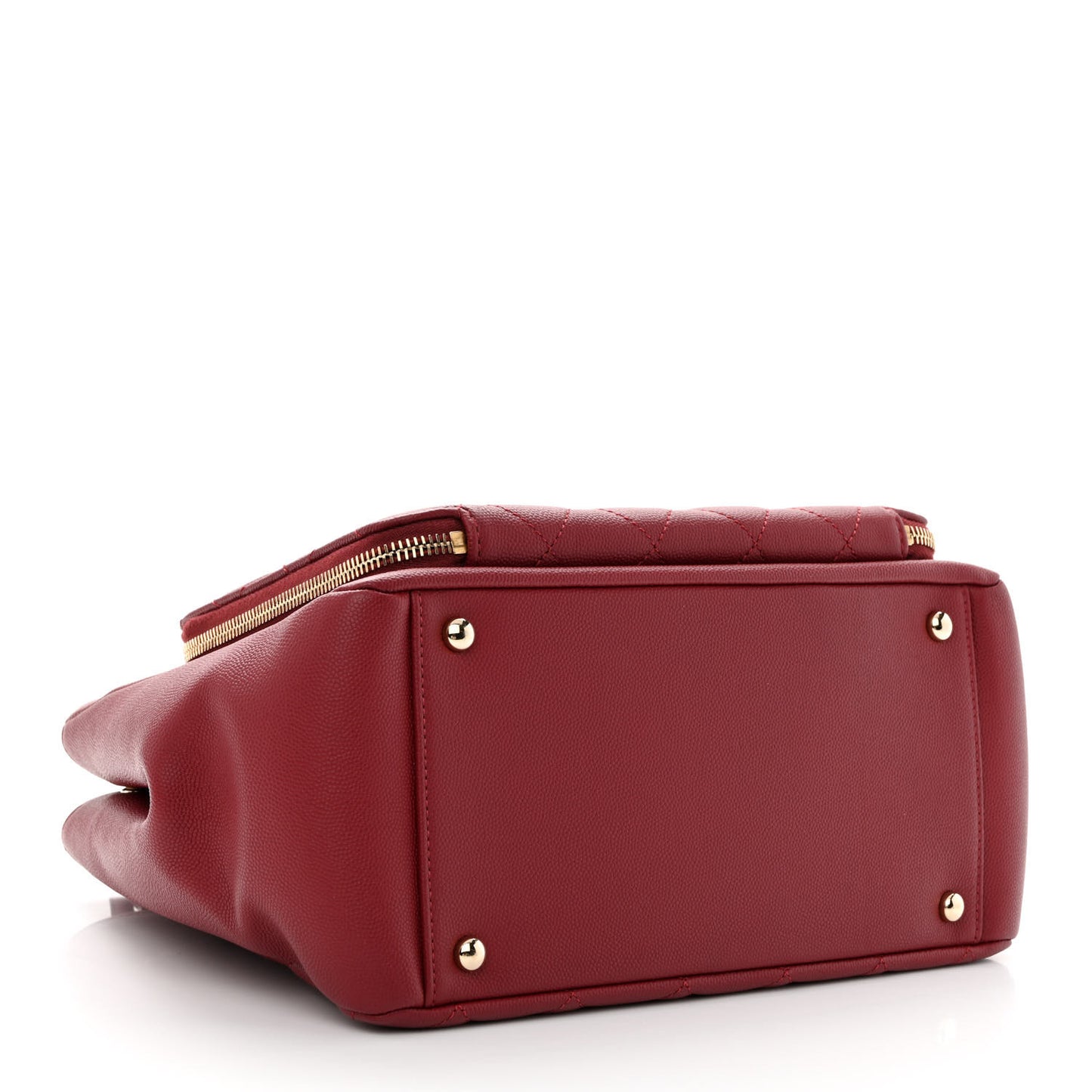 Caviar Quilted Small Business Affinity Shopping Bag Red