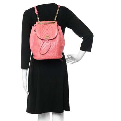 Chanel Snakeskin Backpack Light Pink 2 of 24