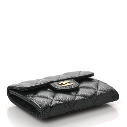 Chanel Caviar Quilted Flap Card Holder Wallet Black 3 of 6